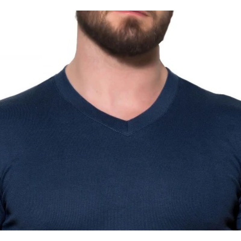 Apple Men s T-Shirt Cotton V Neckline