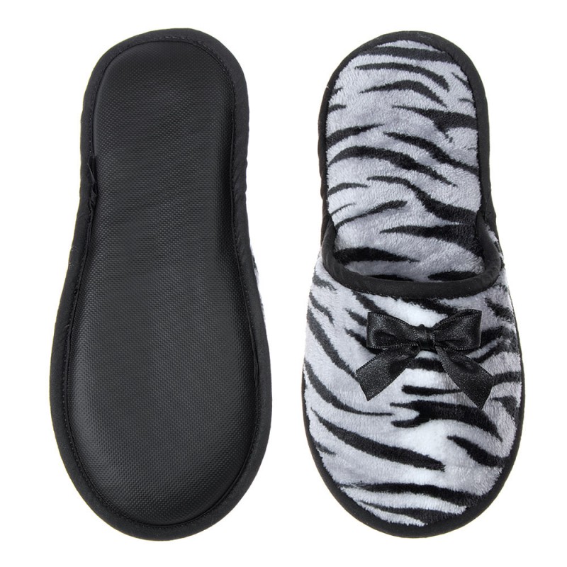 Αmaryllis Women s Velour Slippers Zebra Design