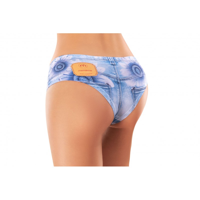 MeMeMe Γυναικείο Σλιπ Χωρίς Ραφές Με Σχέδιο Jeans Daisy