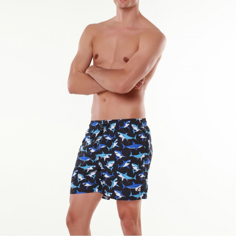 Apple Men s Swimwear Trunk Shark Print