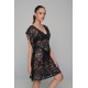 Milena Women s Lace Kaftan Short Flowers Design