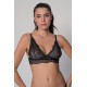 Milena Γυναικείo Bralette Χωρίς Επένδυση Με Δαντέλα Βεντάλια & Διακοσμητικό Φιογκάκι