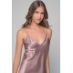 Milena Women s Satin Nightdress V Neckline