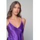 Milena Women s Satin Nightdress V Neckline