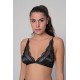 Milena Women s Bralette Satin With Lace Fan Design