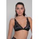 Milena Women s Bralette Satin With Lace Fan Design