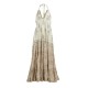 Ble Women s Maxi Viscose Summer Dress With Gold Details