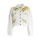 Ble Women s Denim Jacket White Lemons Design