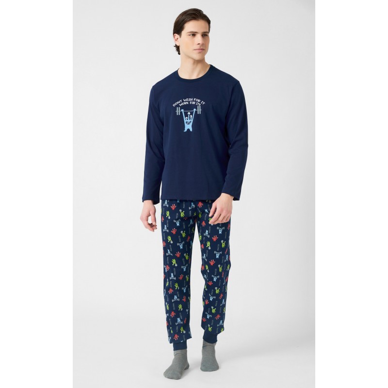 Minerva Men s Cotton Pajamas Monster