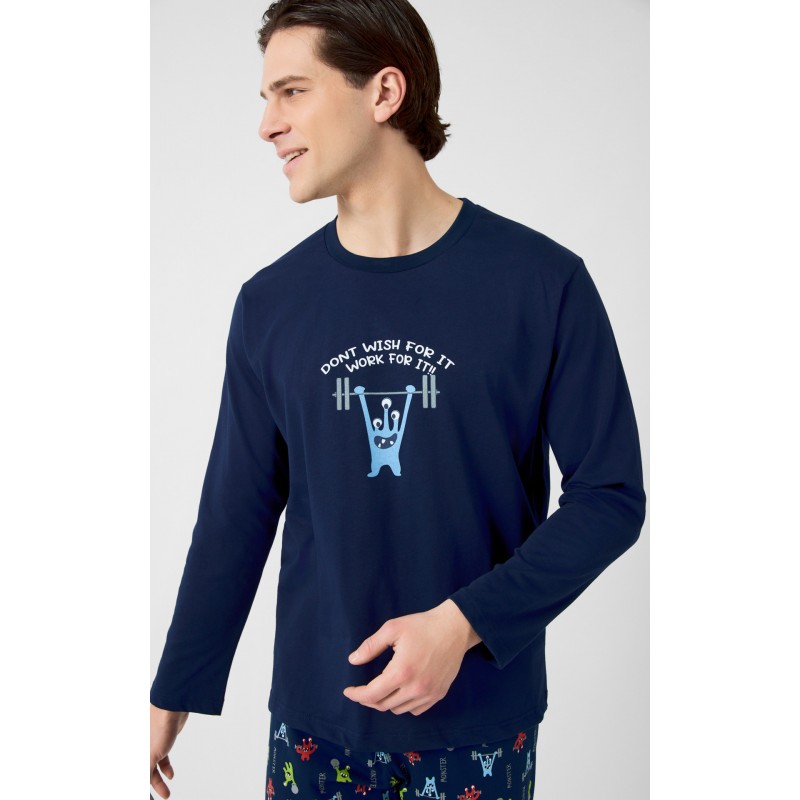 Minerva Men s Cotton Pajamas Monster