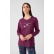 Minerva Women s Cotton Long Sleeved Pajamas Twilight Burgundy Color