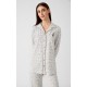 Minerva Women s Cotton Buttoned Pajamas Long Sleeved Bunny Design