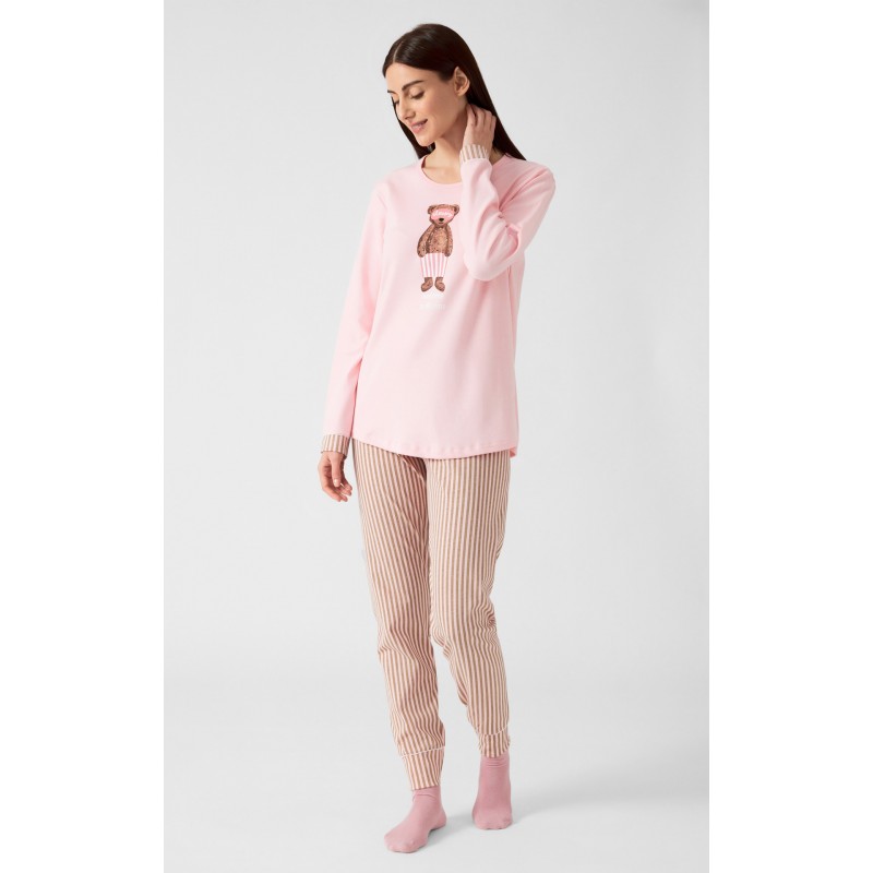 Minerva Women s Cotton Pajamas Bed Time Pink Color