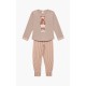 Minerva Girls Cotton Pajamas Bed Time Coffee Color