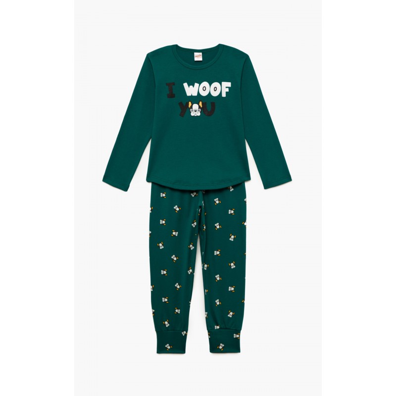 Minerva Kid s Unisex Cotton Pajamas EGG-WOOF