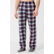 Minerva Men s Cotton Plaid Pajamas Pants Grey Bordeaux