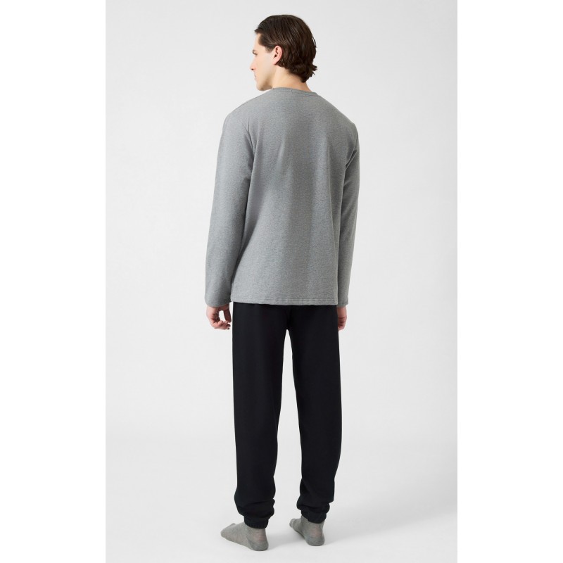 Minerva Men s Thick Cotton Pajamas Wilderness Grey Color