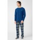 Minerva Men s Cotton Long Sleeved Pajamas Waffle