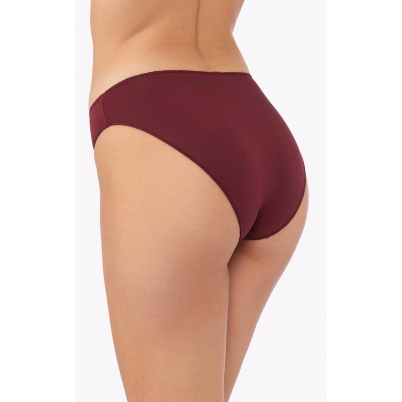 Minerva Women s Modal Underwear Slip 2 Pack Bordeaux Dark Grey