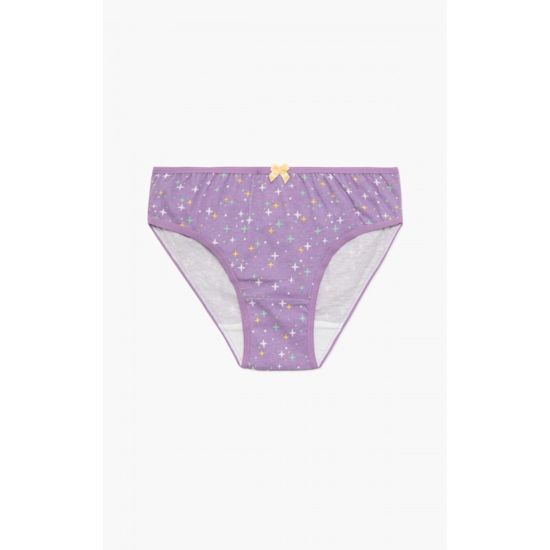 Minerva Girls Cotton Slip 3 Pack Shiny Stars Design