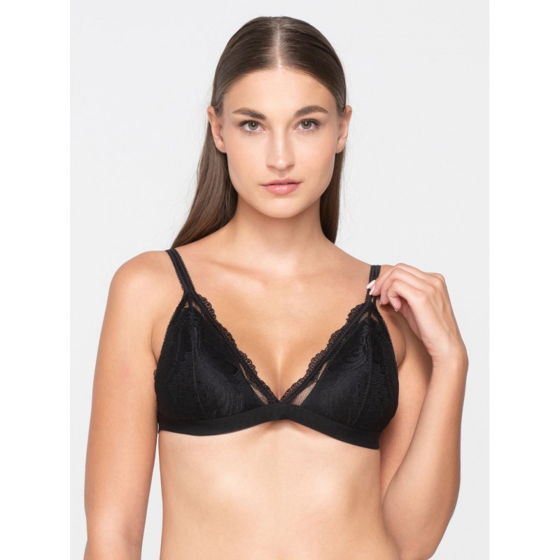 Luna Γυναικείο Bralette Με Δαντέλα & Αφαιρούμενη Επένδυση Cup B Jolie