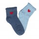 Me We Women s Short Cotton Socks Without Elastic Rubber Heart Design