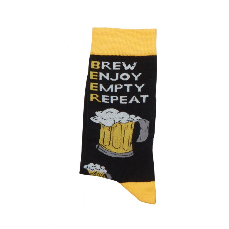 Me We Men s Cotton Socks Beer Pattern