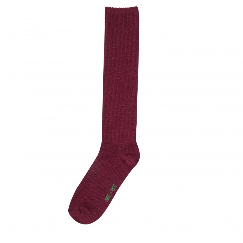 Me We Women s Hight Knee Wool Socks Rib Design