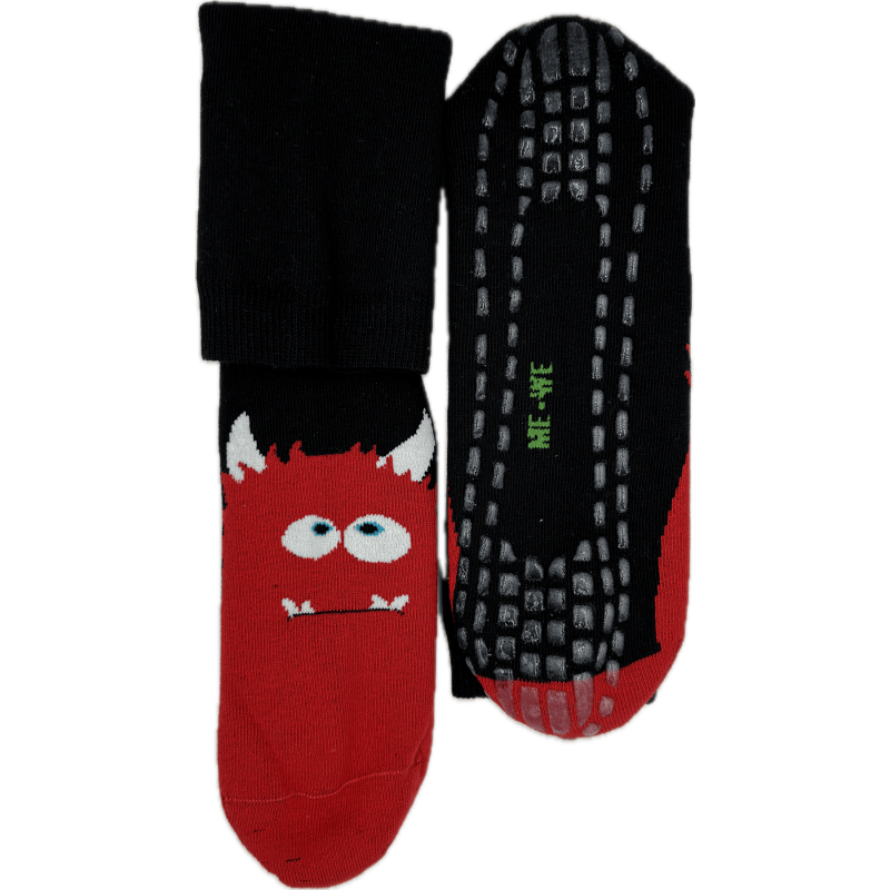 Me We Men s Slippers Socks Monster Design