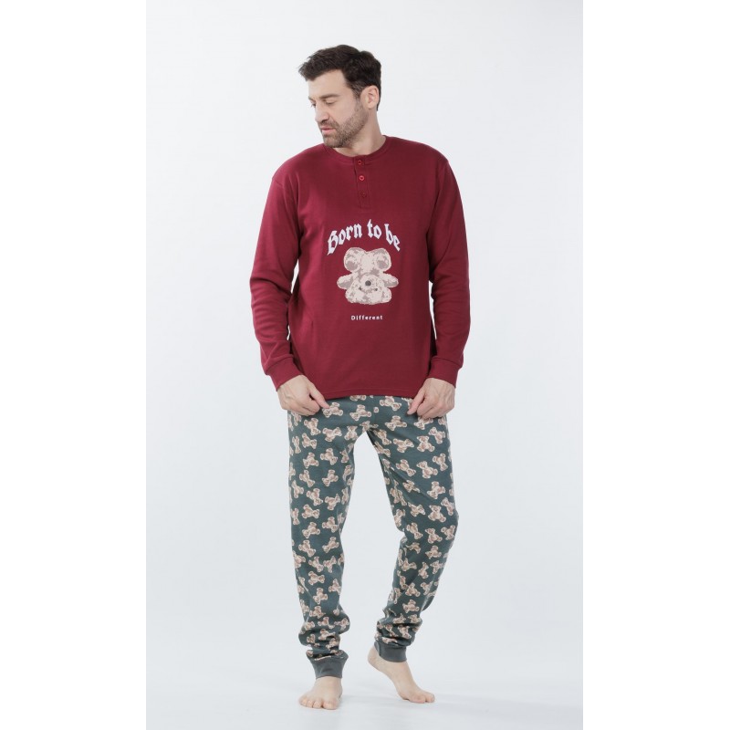 Mei Men s Cotton Pajamas Born To Be Different