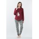 Mei Women s Cotton Pajamas All Over Print Bears