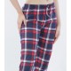 Mei Women s Cotton Pajamas Pants Plaid Design