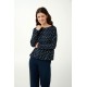 Vamp Women s Micro Modal Pajamas Blue With Gold Details