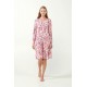 Vamp Women s Micro Modal Long Sleeved Nightdress Floral Rose Vinka