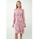 Vamp Women s Micro Modal Long Sleeved Nightdress Floral Rose Vinka