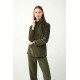 Vamp Women s Velour Tracksuit Olive Color