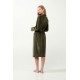 Vamp Women s Velour Robe With Belt Olive Color