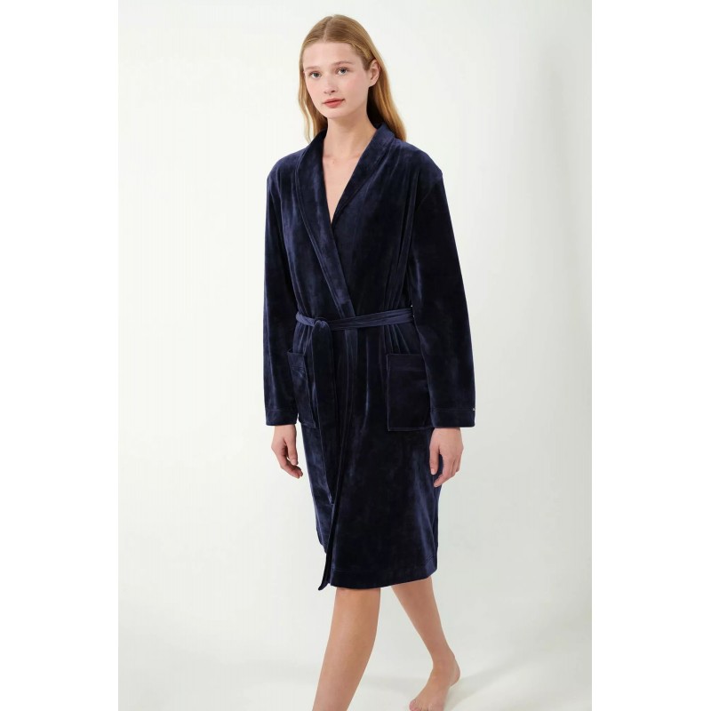 Vamp Women s Long Velour Robe With Belt