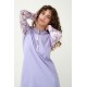 Vamp Women s Cotton Long Sleeved Nightdress With Floral Details Levander Sweet