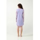 Vamp Women s Cotton Long Sleeved Nightdress With Floral Details Levander Sweet