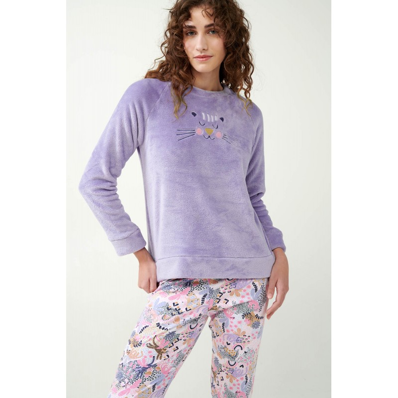 Vamp Women s Fleece Pajamas With Cotton Pants