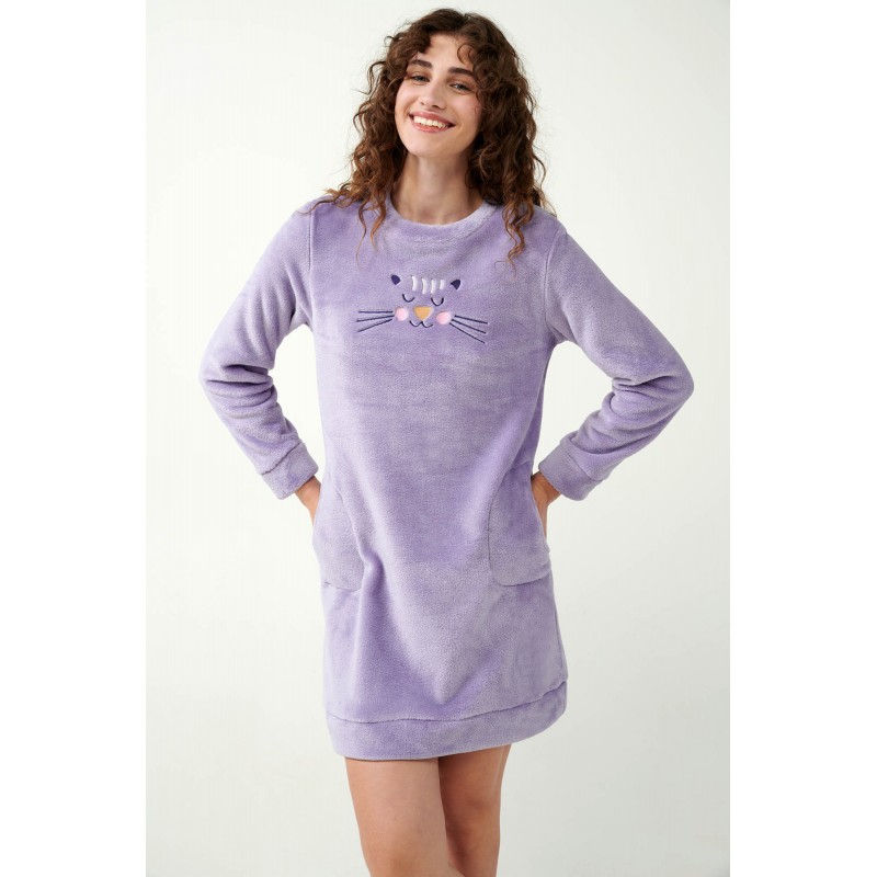 Vamp Women s Fleece Short Nightdress