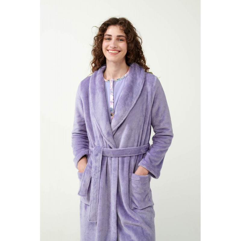 Vamp Women s Long Fleece Robe With Belt