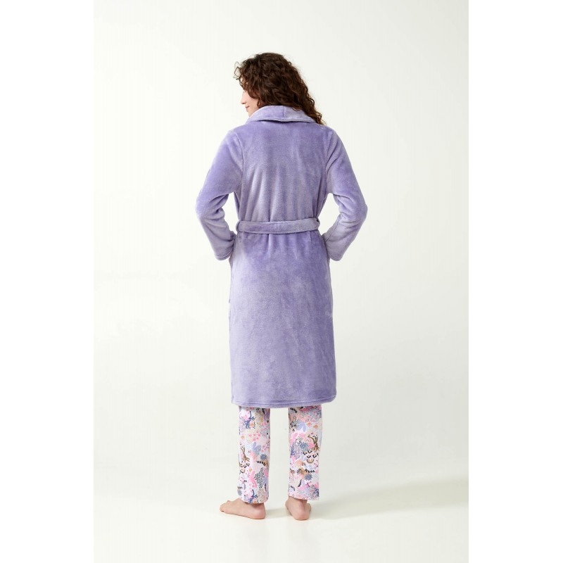 Vamp Women s Long Fleece Robe With Belt