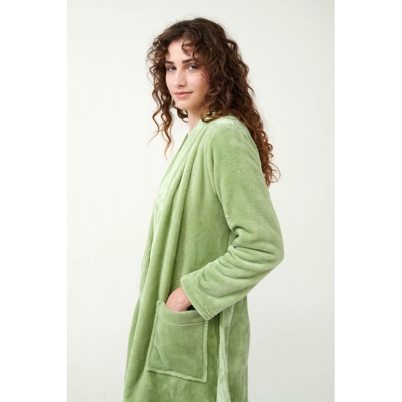 Vamp Women s Short  Fleece Robe With Belt Fashion Colors