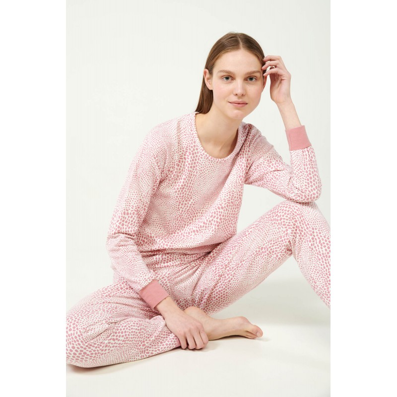 Vamp Women s Cotton Pajamas Pink Animal Pattern