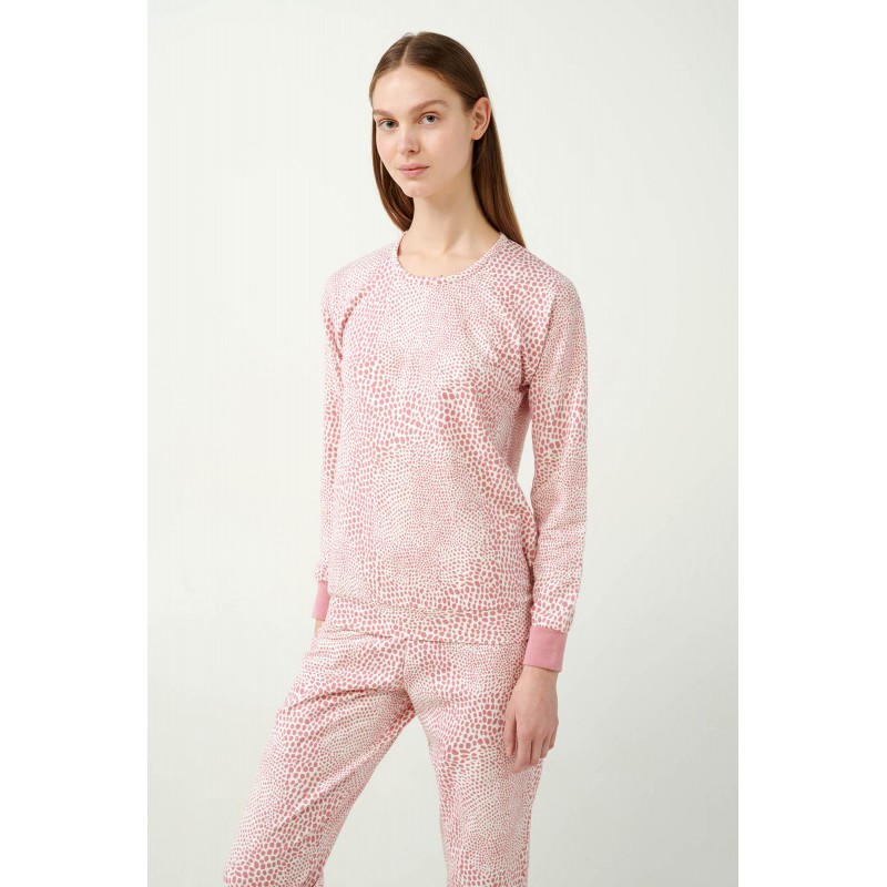 Vamp Women s Cotton Pajamas Pink Animal Pattern