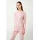 Vamp Women s Cotton Pajamas Pink Animal Pattern