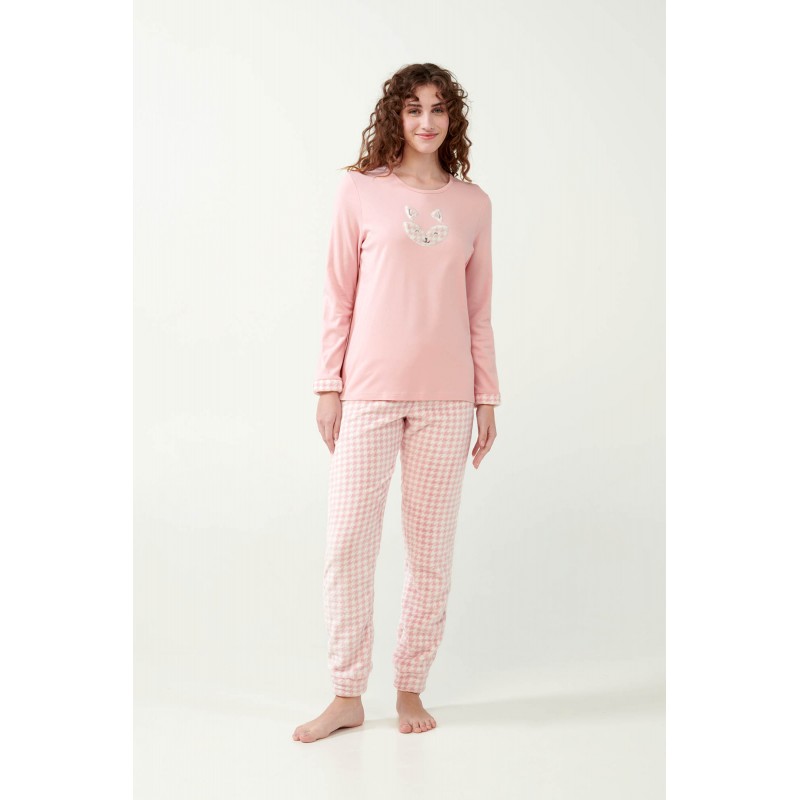 Vamp Women s Cotton Pajamas With Fleece Pants Pie De Pull