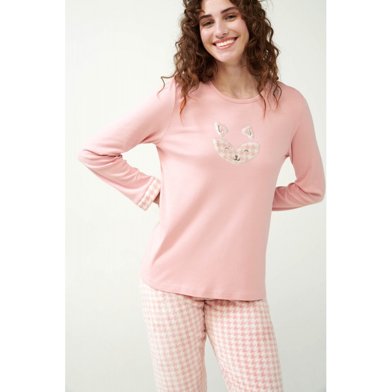 Vamp Women s Cotton Pajamas With Fleece Pants Pie De Pull